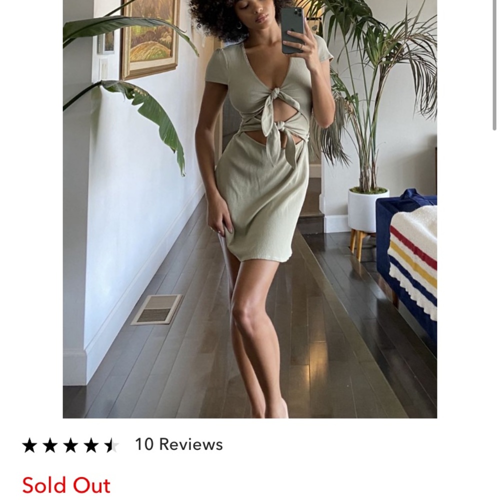 NWOT tie mini dress